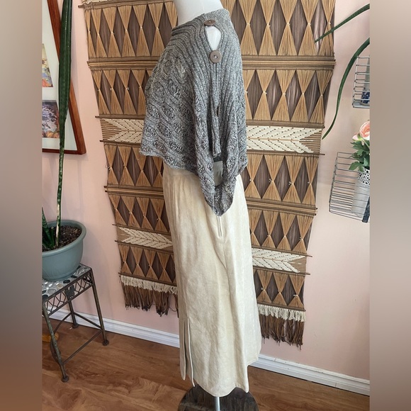 Vintage Union Label Beige Ultra Suede High Waisted Midi Skirt - Picture 12 of 13